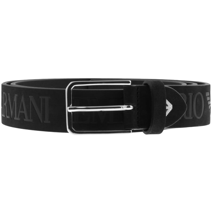 Alternative Image for ProductEmporio Armani Branded Leather Belt Black1